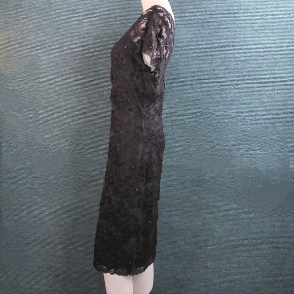 For Kitty Rescue! Blu Sage Tiered Lace Beaded Dress - Picture 7 of 13